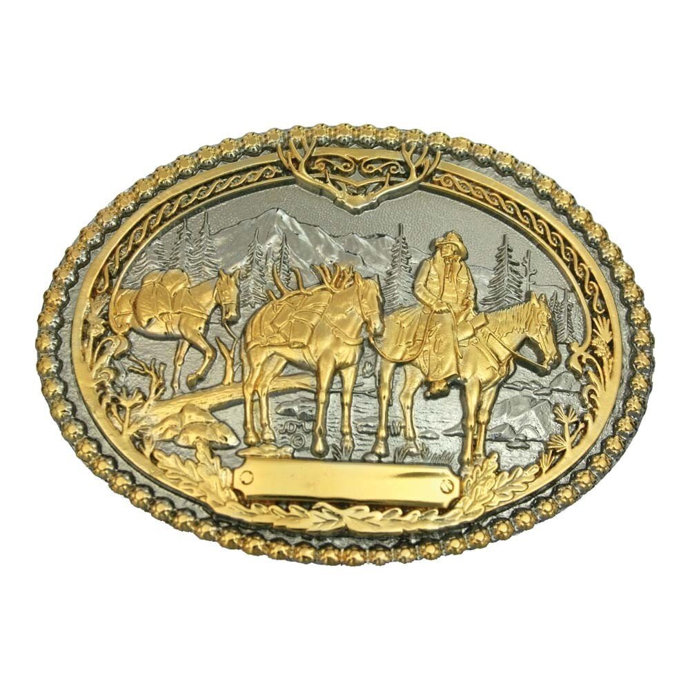 9895 Southwest Collection Attitude Western Belt Buckle Pack Horses